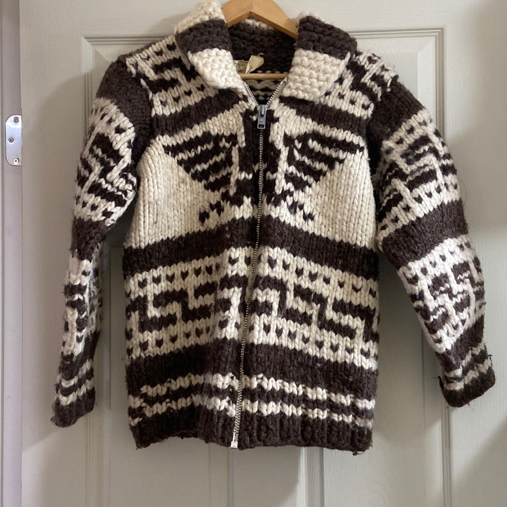 Cowichan Indian heavy knit sweater